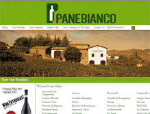 Tablet Screenshot of panebiancowines.com